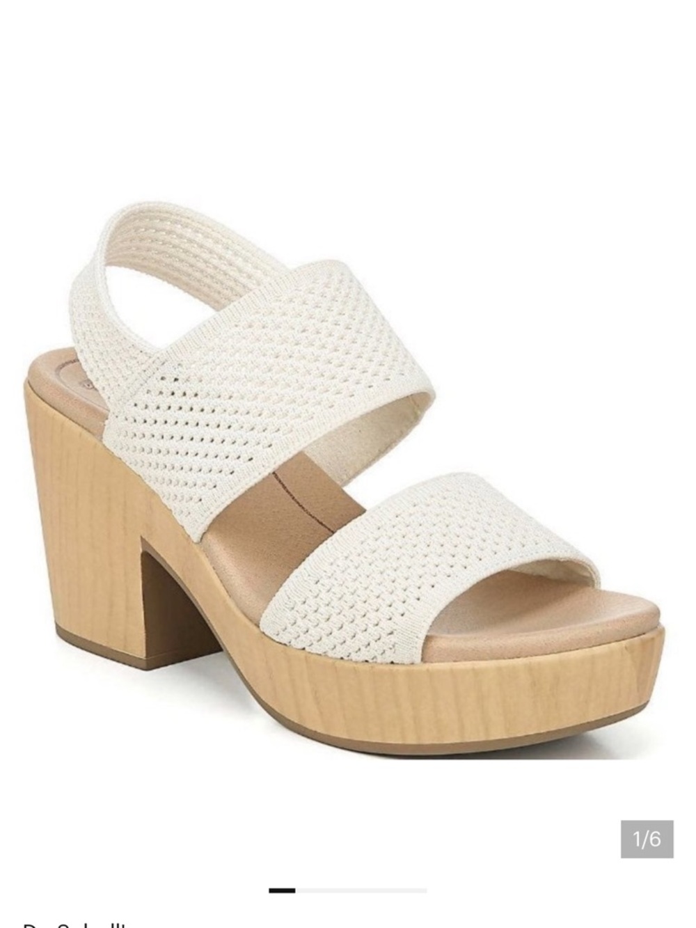 Dr. Scholl's White Becca Platform Sandal 9.5